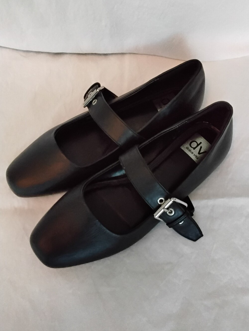 DV by Dolce Vita Black Mary Jane Munich Leather Flats